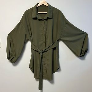 SHEIN Long blouse olive green sz xl